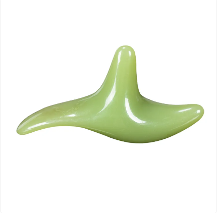 Resin Beeswax Triangle Sparrow Foot Massage Bird-shaped Acupoint Massager Triangle Manual Acupuncture Pen Amber Triple Fork