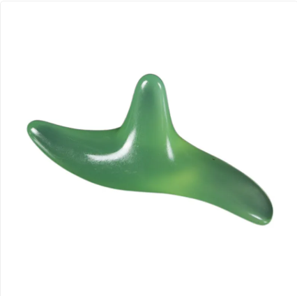 Resin Beeswax Triangle Sparrow Foot Massage Bird-shaped Acupoint Massager Triangle Manual Acupuncture Pen Amber Triple Fork