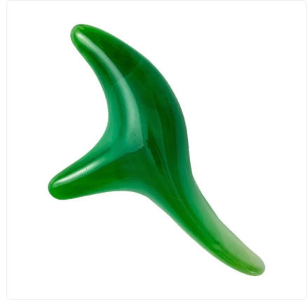 Resin Beeswax Triangle Sparrow Foot Massage Bird-shaped Acupoint Massager Triangle Manual Acupuncture Pen Amber Triple Fork